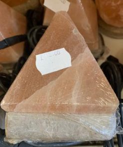 Alternative view of Himalayan pink salt lamp-USB fitting for PC