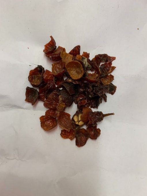 rosehip shells split