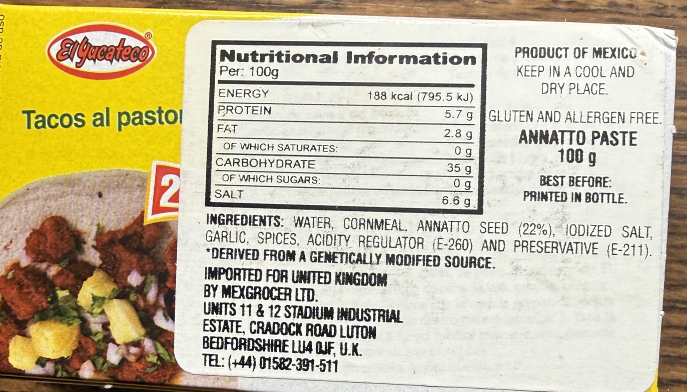Annatto/Achiote paste - Mexican 100g - Image 2