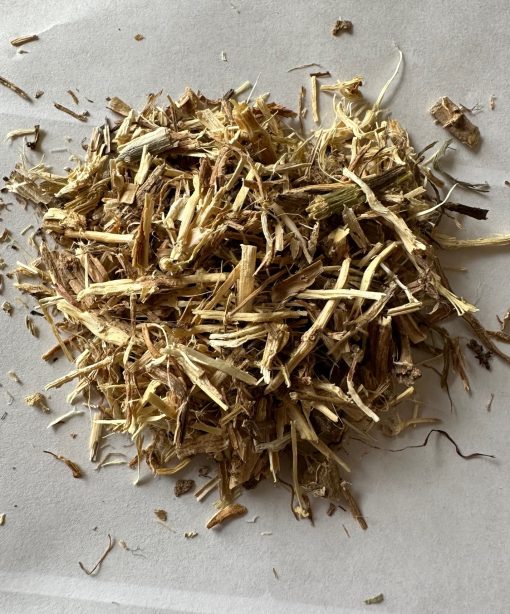 Nettle root cut and dried