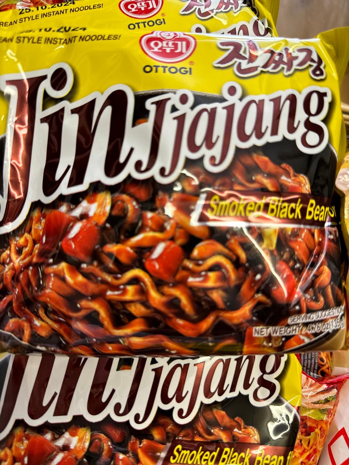 Jin Jjajang Smoked Black Bean Flavour Korean Instant Noodles The 