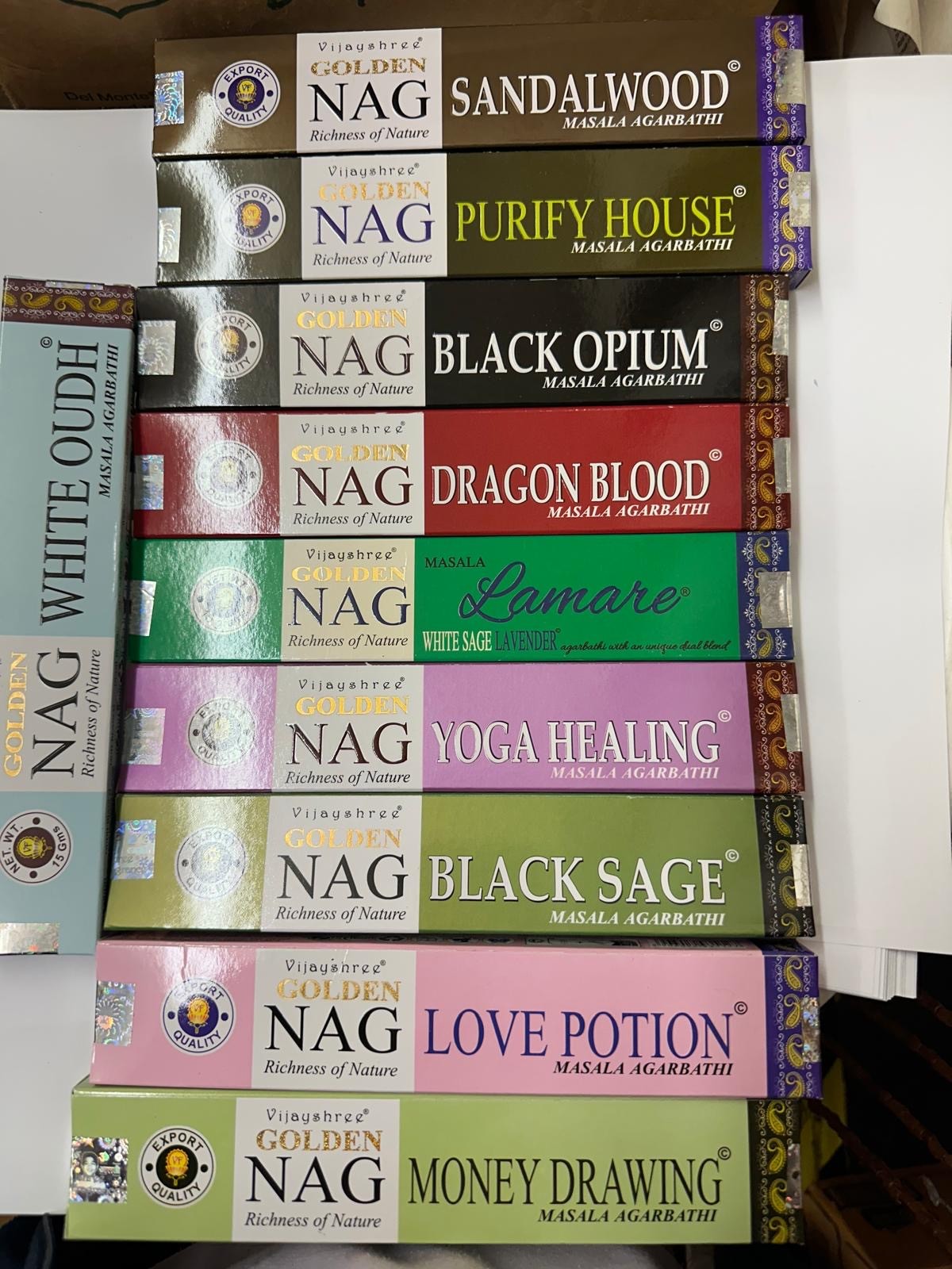 Golden Nag Champa Incense sticks list 2